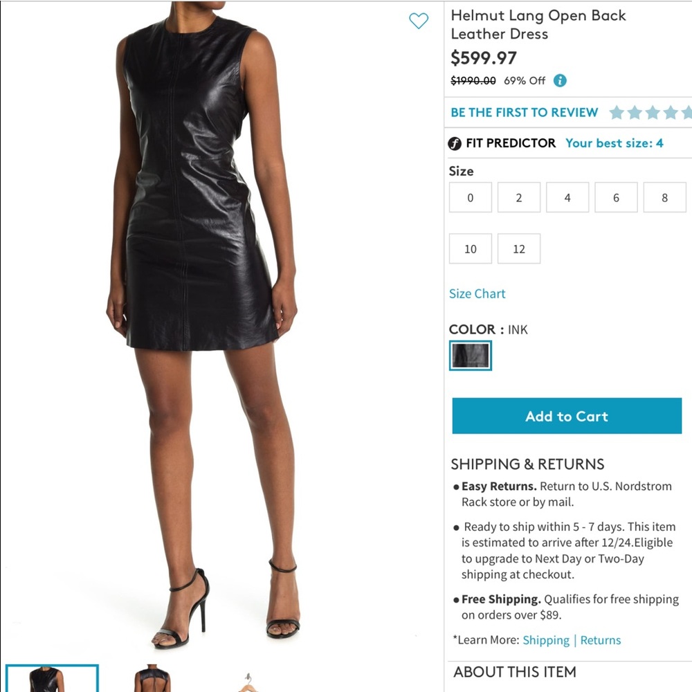Helmut Lang Harness Sheath Dress